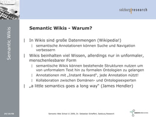 Social Software und Web 2.0: Semantic Wikis, Social Tagging und eLearning 2.0