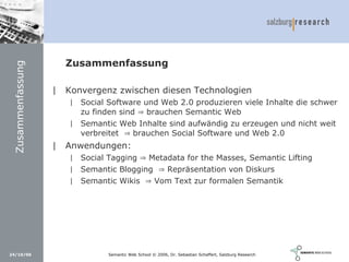 Social Software und Web 2.0: Semantic Wikis, Social Tagging und eLearning 2.0