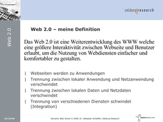 Social Software und Web 2.0: Semantic Wikis, Social Tagging und eLearning 2.0