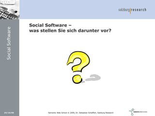 Social Software und Web 2.0: Semantic Wikis, Social Tagging und eLearning 2.0