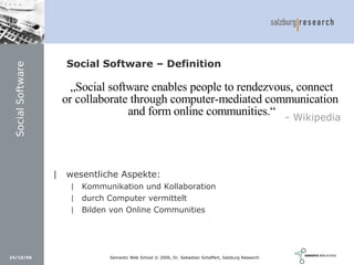 Social Software und Web 2.0: Semantic Wikis, Social Tagging und eLearning 2.0