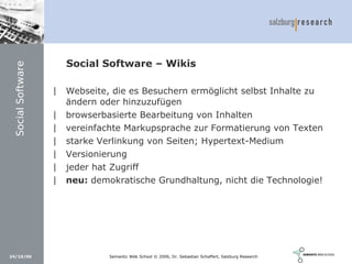 Social Software und Web 2.0: Semantic Wikis, Social Tagging und eLearning 2.0