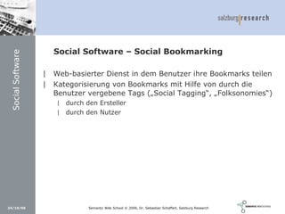 Social Software und Web 2.0: Semantic Wikis, Social Tagging und eLearning 2.0