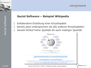 Social Software und Web 2.0: Semantic Wikis, Social Tagging und eLearning 2.0