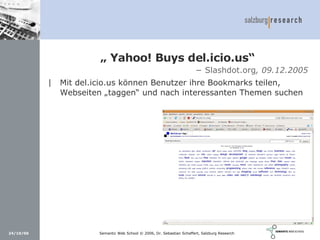 Social Software und Web 2.0: Semantic Wikis, Social Tagging und eLearning 2.0