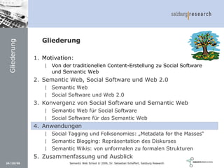 Social Software und Web 2.0: Semantic Wikis, Social Tagging und eLearning 2.0