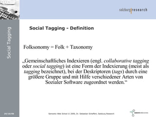 Social Software und Web 2.0: Semantic Wikis, Social Tagging und eLearning 2.0
