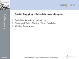 Social Software und Web 2.0: Semantic Wikis, Social Tagging und eLearning 2.0