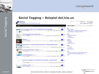 Social Software und Web 2.0: Semantic Wikis, Social Tagging und eLearning 2.0