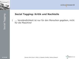 Social Software und Web 2.0: Semantic Wikis, Social Tagging und eLearning 2.0