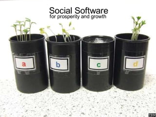 Social Software
for prosperity and growth




         Chris Sparshott
 