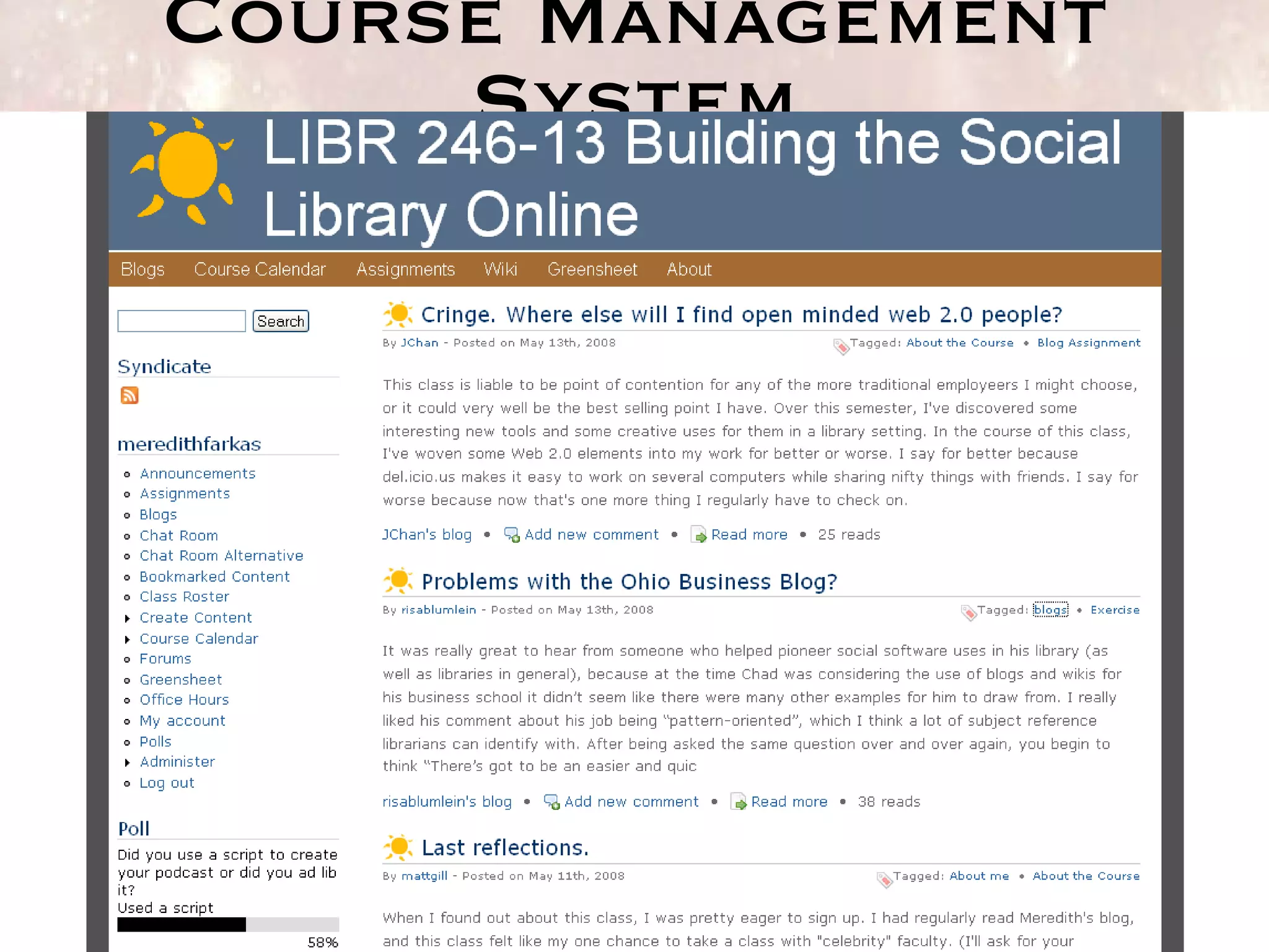 Course Management System 