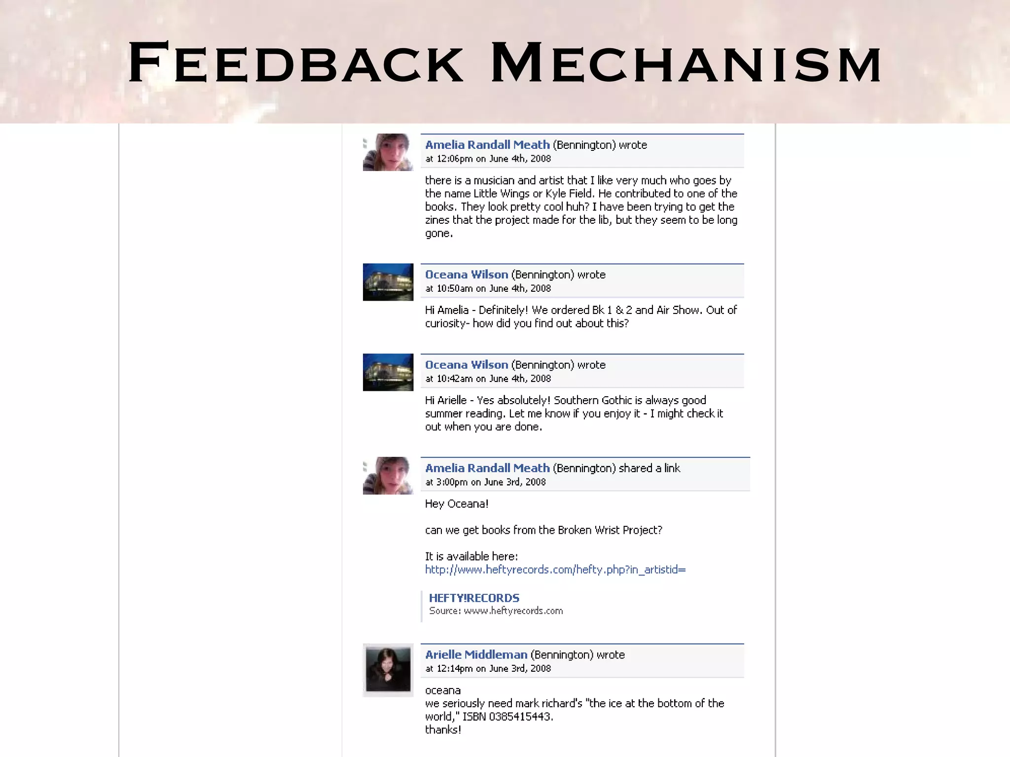 Feedback Mechanism 
