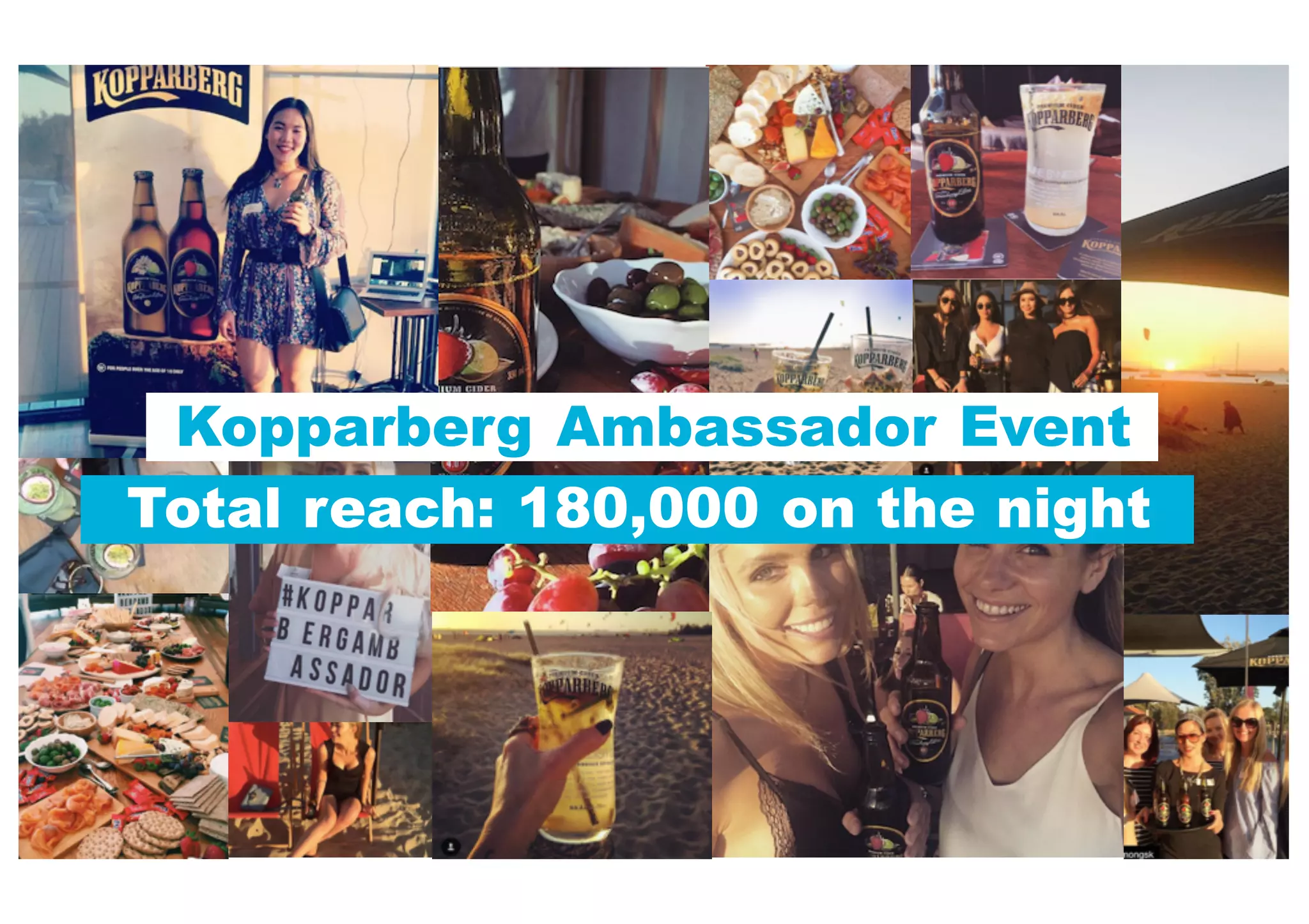 30
Mums
Fashion
Kopparberg Ambassador Event
Total reach: 180,000 on the night
 