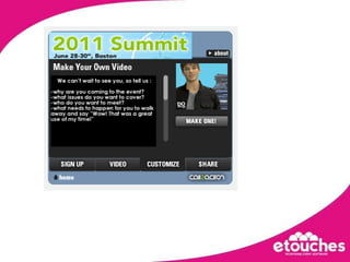  Most events have an event website to showcase logos of sponsors and exhibitors.The Bad:  Few events have added social media into their exhibitor and sponsorship packagesThe Ugly: Innovation is lacking and few organizations are leading the way in putting together compelling packages that showcase content and people->the purpose of socialSimplifying meetings and events execution