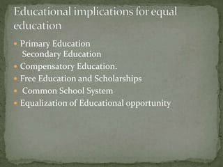 Contemporary India and Education- Social statification | PPTX