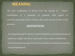 Contemporary India and Education- Social statification | PPTX