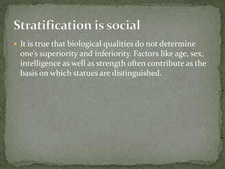 Contemporary India and Education- Social statification | PPTX