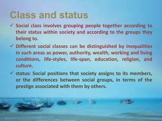 Different Status Social status | PPTX