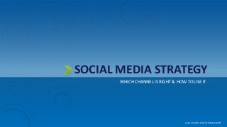 SOCIAL MEDIA STRATEGY
WHICH CHANNEL IS RIGHT & HOW TO USE IT
www.linkedin.com/in/tobymetcalf/
 