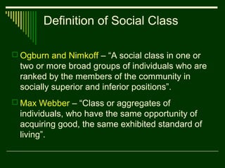 Social Stratification Meaning