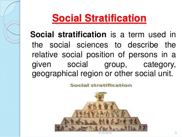 Social Categofication Of Social Stratification In The