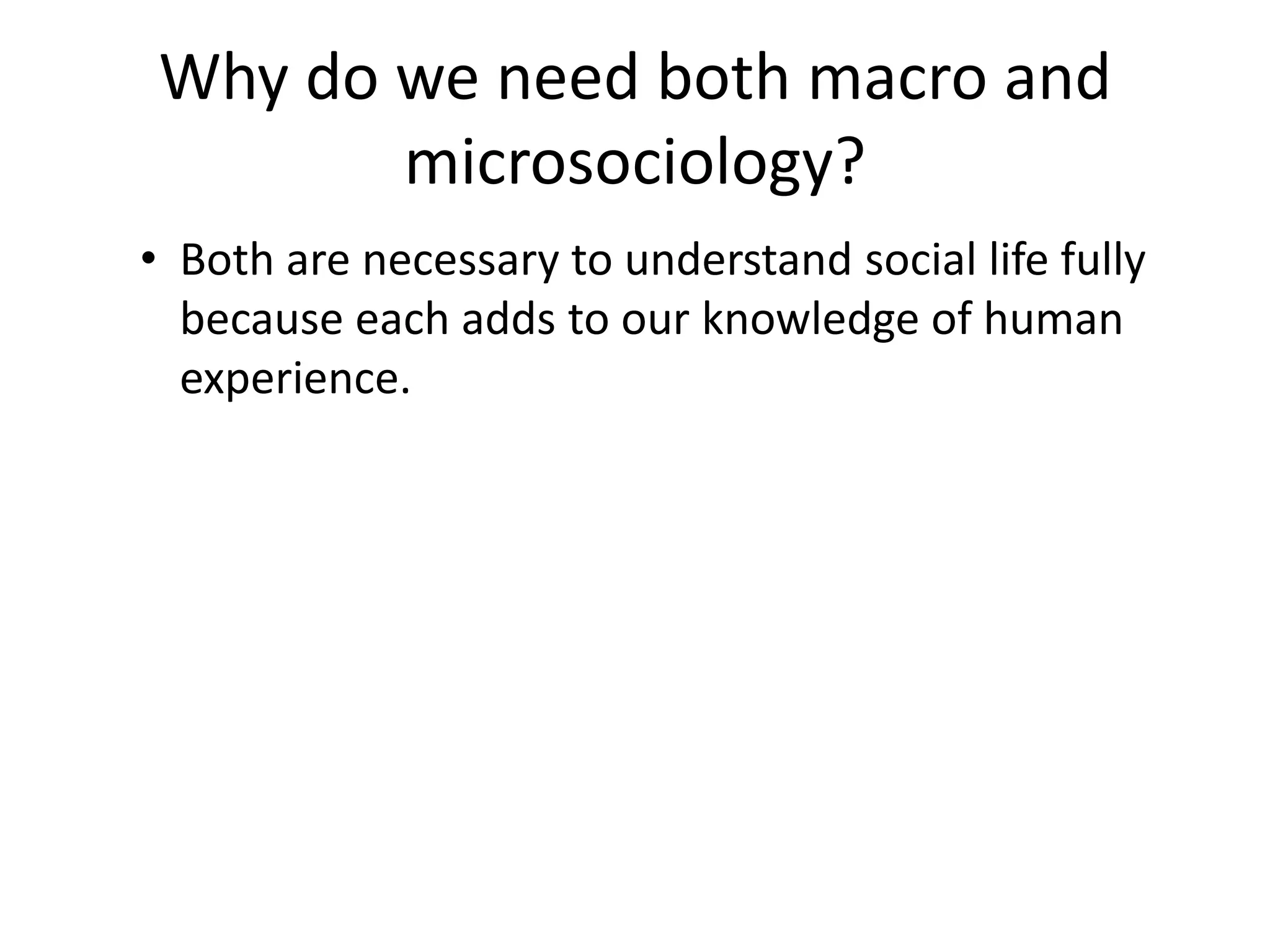 Microsociology Example Social structure and interaction chpt 4 | PPTX