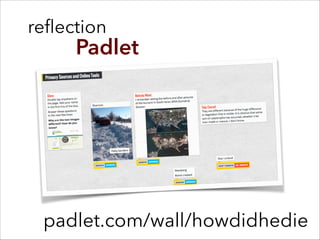 padlet.com/wall/howdidhedie
reﬂection
Padlet
 