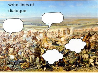 write lines of
dialogue
 