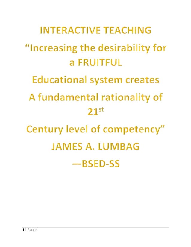 INTERACTIVE TEACHING AND INSTRUCTIONAL MATERIALS PDF