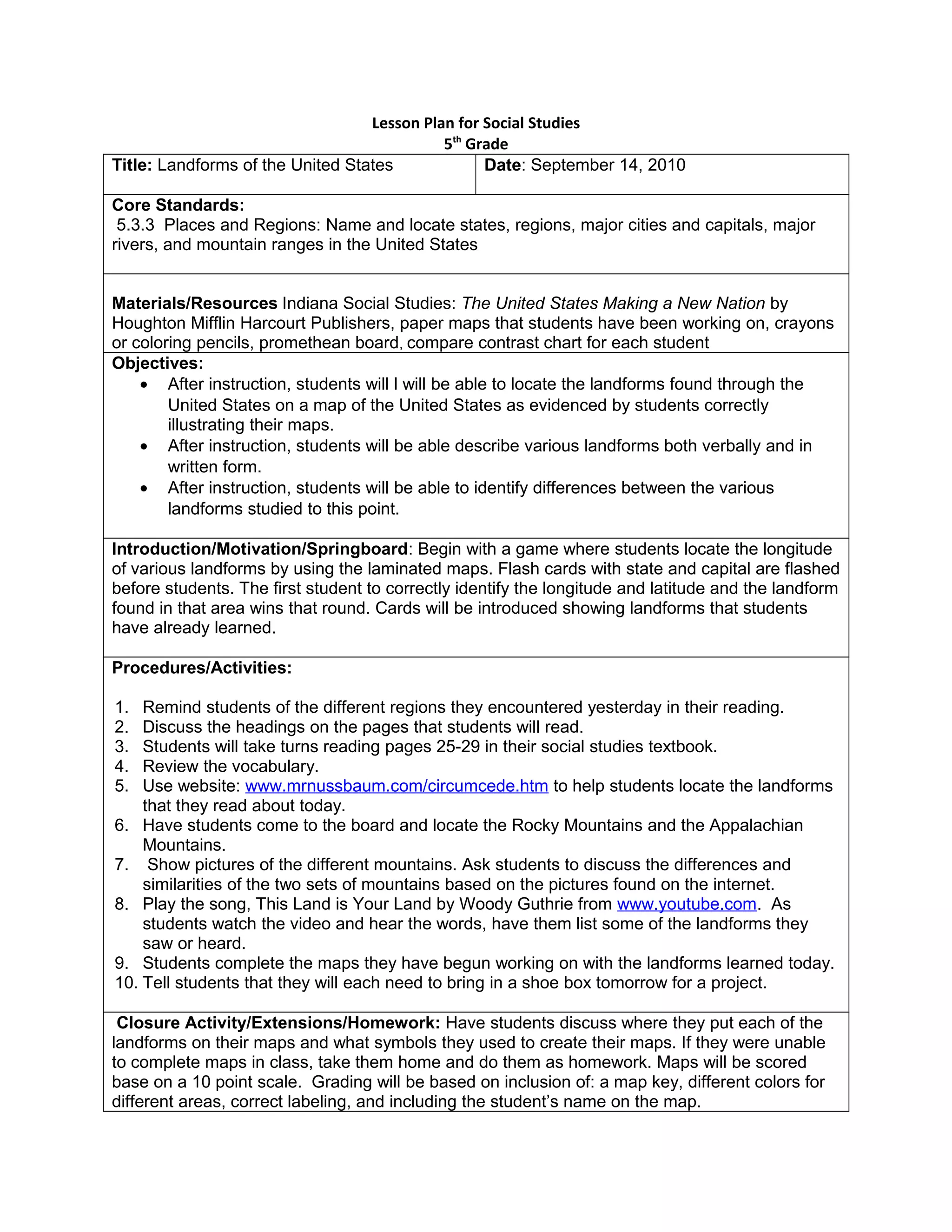 Social studies lesson plan 2 PDF
