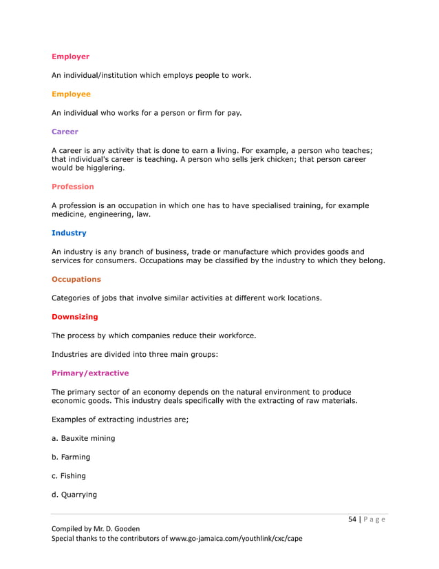 Social Studies Notes And Revision