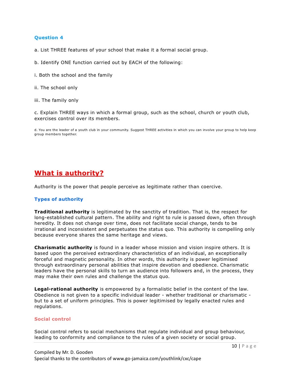 Social Studies Notes And Revision