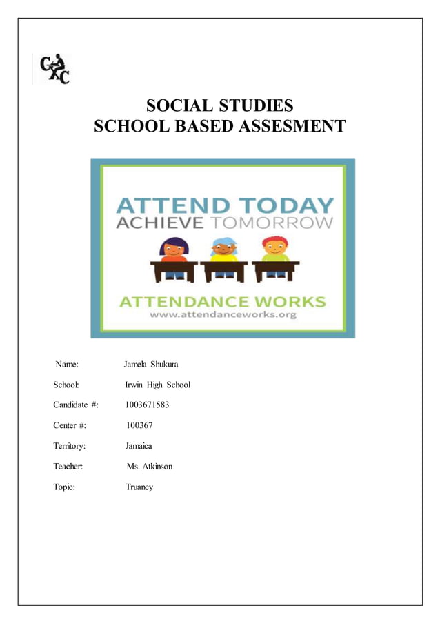 Social Studies SBA PDF