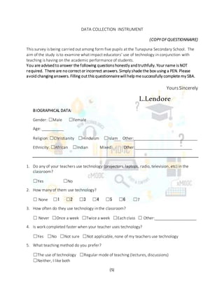 Data Collection Instruments Sba Social Studies (SBA Sample) | DOCX