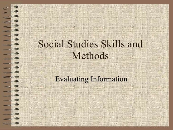 Social Studies Skills And Methods