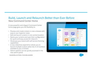 Build, Launch and Relaunch Better than Ever Before
​ New Command Center Home
A new powerful and elegant Command Center
hom...