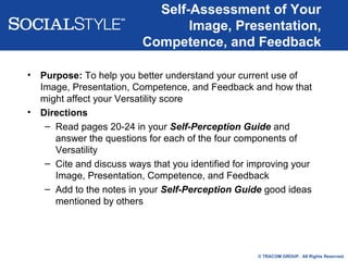 Social style self perception workshop | PPT