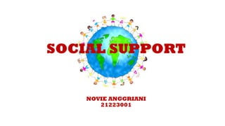 SOCIAL SUPPORT
NOVIE ANGGRIANI
21223001
 