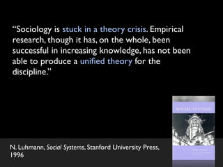 Social Systems Theory 2012 #1 | PDF
