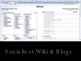 Socialtext Wiki & Blogs 
