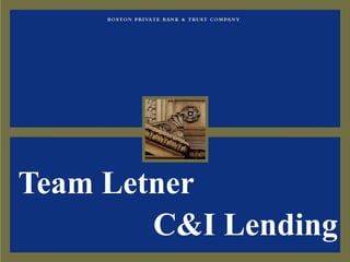 C&I Lending Team Letner 