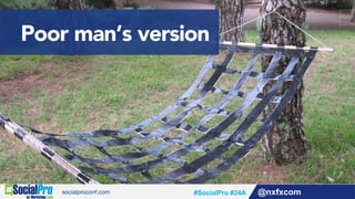 Poor man’s version
@nxfxcom#SocialPro #24A
 