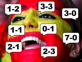 1-2   3-3
            3-0

1-1   0-1
            7-0
2-1
      2-3
 