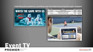 Captivating live audiences, providing real-time data honouring the super-engaged




Event TV
 