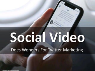 Social Video
Does Wonders For Twitter Marketing
cc: Marten Bjork - https://unsplash.com/@martenbjork
 