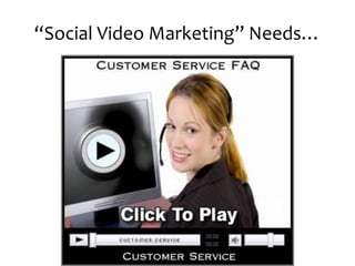 “Social Video Marketing” Needs…