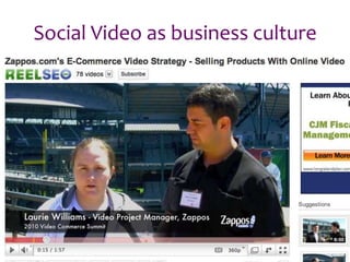 Video Info-tainment in commerce