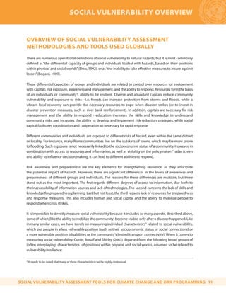 Social Vulnerability Assessment Tools for Climate Change and DRR ...