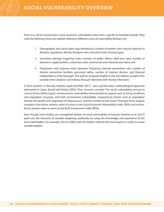 Social Vulnerability Assessment Tools for Climate Change and DRR ...